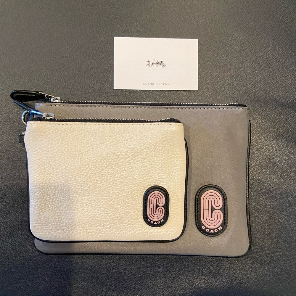SOLD ON MERCARI Coach Pouch Duo in Leather & Nylon - Picture 1 of 10